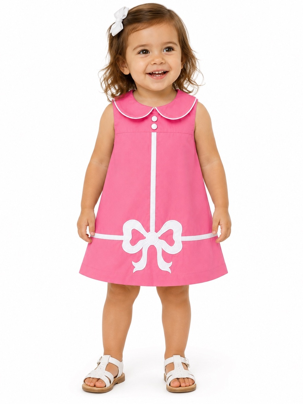 NWT TBBC Pink Bow A-Line Kids Dress - Brand